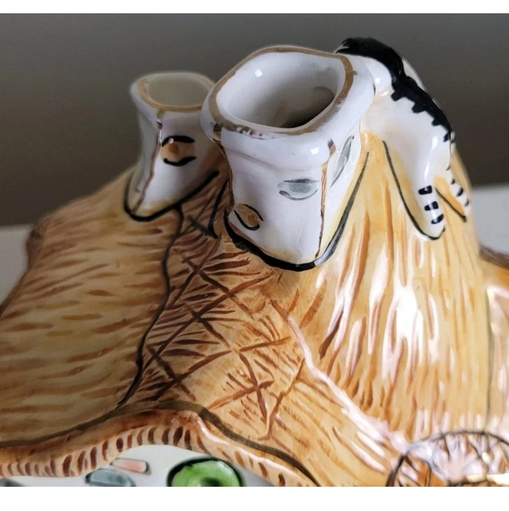 Vintage Popular Sweet Dreams Candle Holder. Ceramic Cottage Tea Cat Cottagecore - Picture 8 of 13